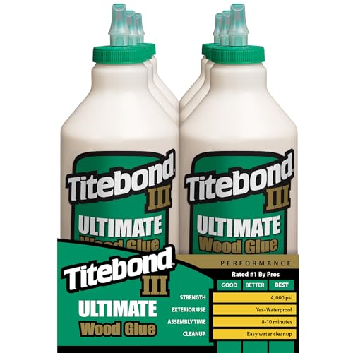 Titebond III Ultimate Wood Glue 32 Oz - Waterproof Adhesive for Woodworking