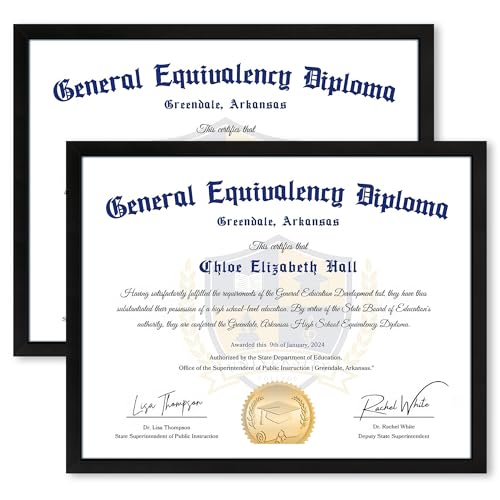 11x14 Black Diploma Frames - 2 Pack Certificate Display