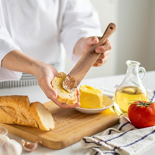 Wooden Spurtle Spatula for Sourdough & Jar Mixing - Ergonomic Design