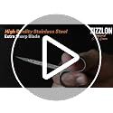 ZIZZLON Curved Micro Serrated Stainless Steel Nail and Eyebrow Scissors
