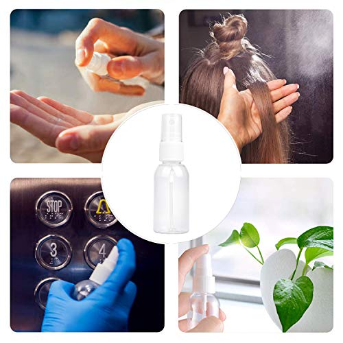 6 Pack Clear Plastic Fine Mist Spray Bottles 30ml Refillable Travel Size