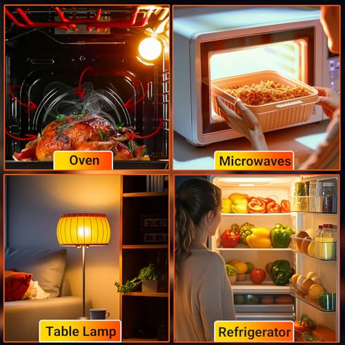 Blakapoo 40W Oven Light Bulb, G45 E26 120V Heat Resistant (Pack of 2)