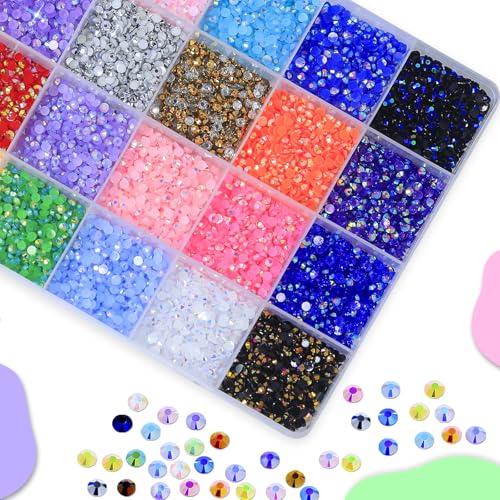 Resin Jelly Rhinestones 18000pcs 3mm Flatback Gems with B7000 Glue Kit