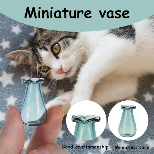 Andibro Cat Whisker Vase Set - Mini Glass Vases for Keepsakes