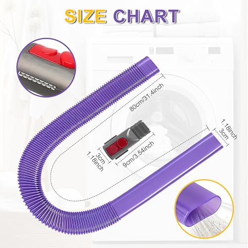 Dyson-Compatible Dryer Vent Cleaner Kit with Lint Vacuum Adapter