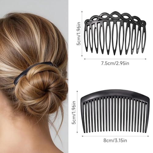 Exircy 18-Piece Plastic French Twist Hair Combs Side Clip Set