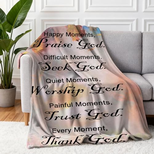 COMFAR Christian Throw Blanket - Soft Fleece Gift for Women