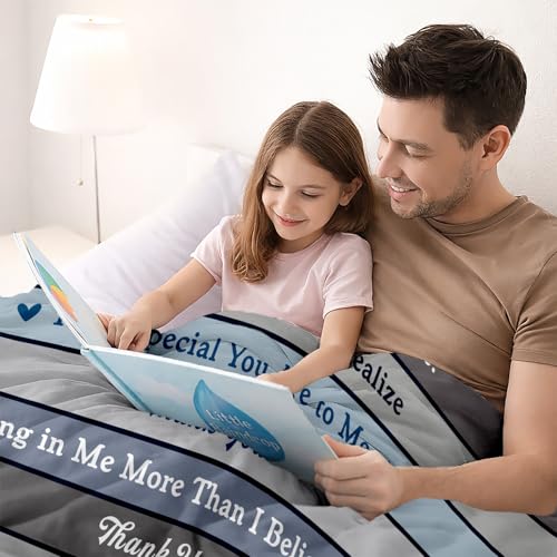 Personalized Fleece Throw Blanket for Dad - 50x60 Cozy Gift