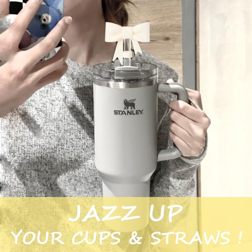 Cute Silicone Bow Straw Covers for Stanley 30/40 oz Tumbler (3 pcs)