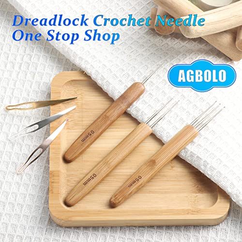 AGBOLO 6PCS Dreadlock Crochet Needle Set – 0.5mm Durable Hooks