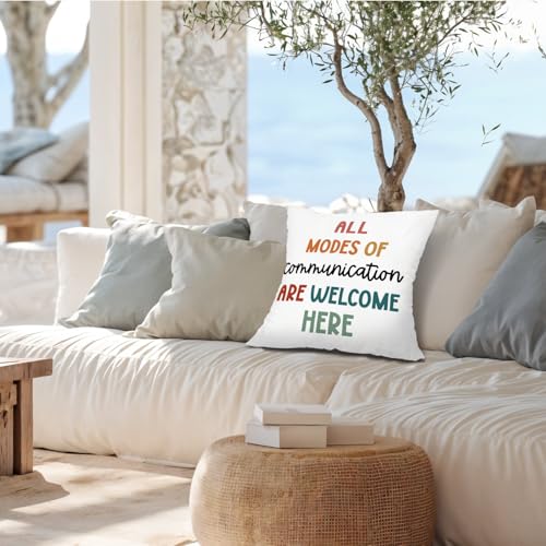 Mental Health Awareness 18x18 Throw Pillow Cover - Classroom White Design