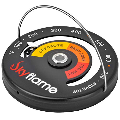 Skyflame Magnetic Wood Stove Thermometer with Large Dial