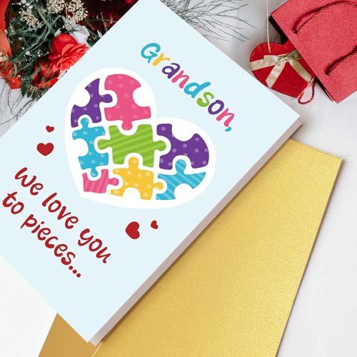 Funny Valentine's Day Card for Grandson from Grandparents