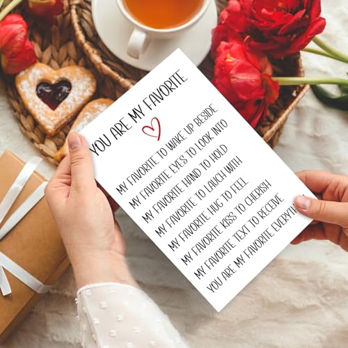 Romantic Anniversary Greeting Card for Him and Her, Love Note for Husband