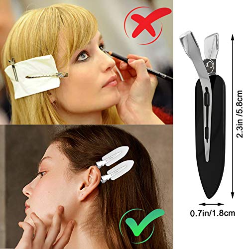 QUEENTI No Crease Hair Clips 12 Pcs - Non Slip No Bend Styling Pins