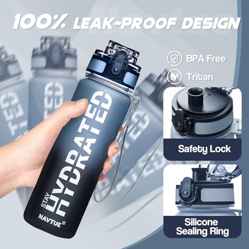16.9 oz Motivational Tritan Water Bottle - BPA-Free & Leakproof