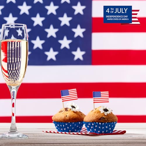 American Flag Cupcake Toppers - 50PCS Independence Day Toothpicks