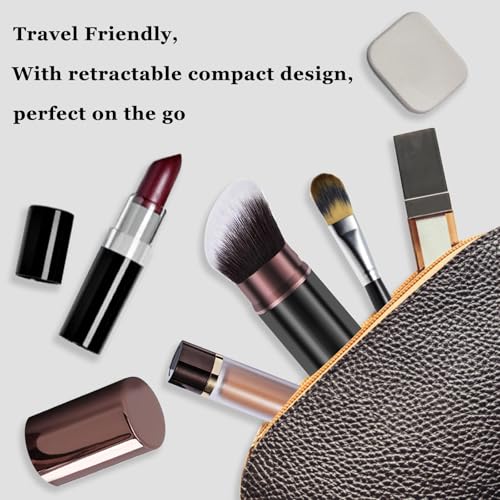 Keriloo Retractable Kabuki Makeup Brush for Foundation and Powder