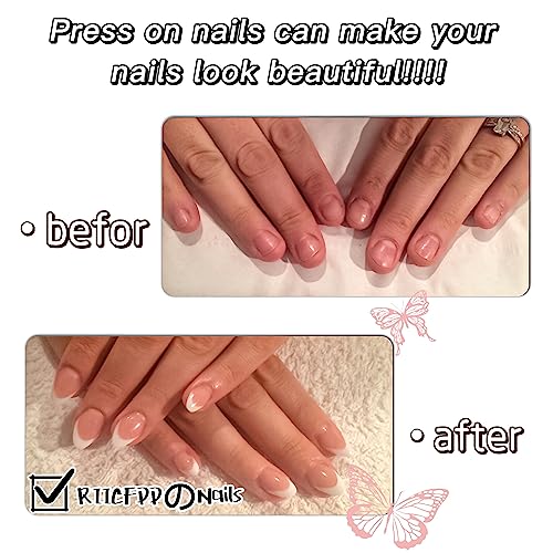 4th of July Short Square Press on Nails Red White Blue Star Fake Nails