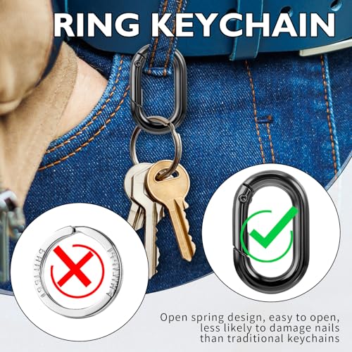 10Pcs Small Carabine Mini Carabiner Clip 1in Spring Snap Hook Heavy Duty for Car Keychain Hooks Camping Climbing
