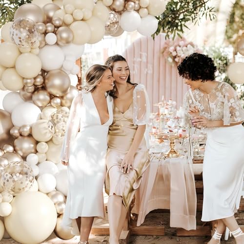 Champagne Gold Balloon Arch Kit - 143Pcs for Birthday & Wedding Decor