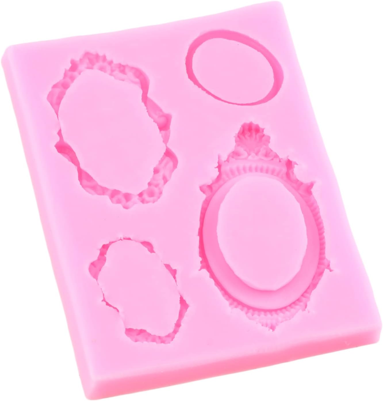 Skiennix Silicone Mold Set - Cinderella Fondant Molds for Cake Decoration | 4-Piece Baroque Design