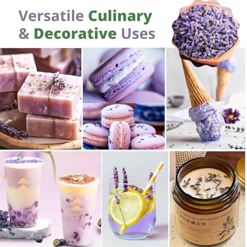 VitalForest Dried Culinary Lavender Buds - 100% Natural Food Grade, 3.53oz