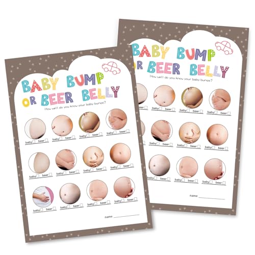 OLOUTAB Baby Shower Beer Belly Game - Hilarious Icebreaker for 50 Guests