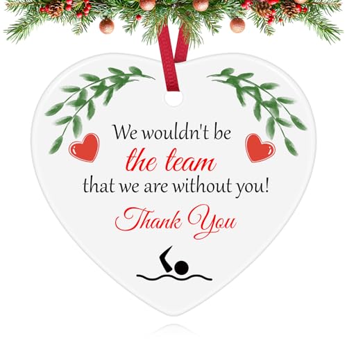 Ceramic Swimming Ornament Gift for Coaches & Swimmers