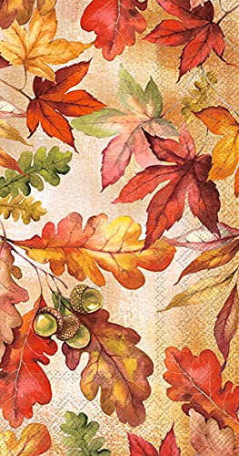 IHR Ideal Home Range 3-Ply Disposable Napkins, 16-Count, 8.5" x 4.5" - Autumn Design