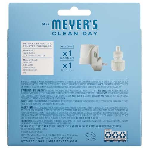 Mrs. Meyer's Clean Day Rain Water Scented Oil Diffuser Kit - 0.67 Fl Oz
