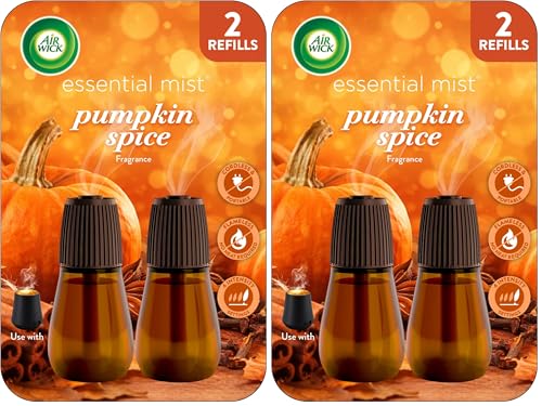 Air Wick Essential Mist Refill, Pumpkin Spice, 0.67 Fl Oz (Pack of 4)