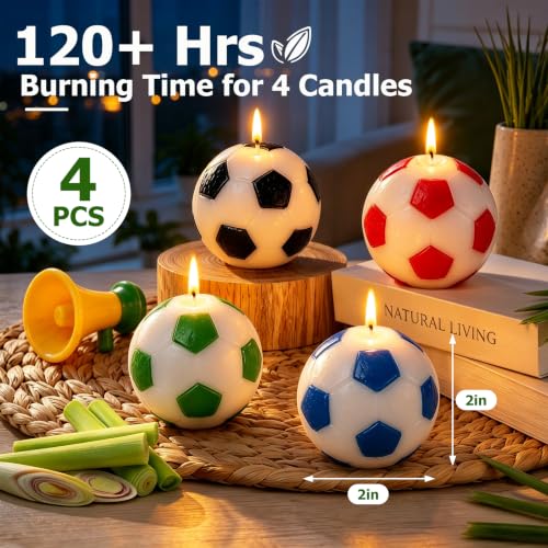 Citronella Candles for Outdoor & Indoor Use - 120 Hour Burn Time, 4 Pack