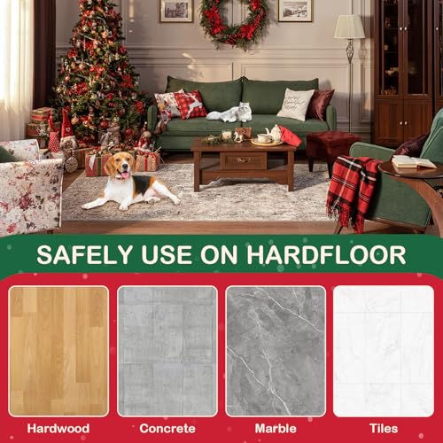 12 PCS Non-Slip Rug Grippers for Hardwood Floors - Large Pads