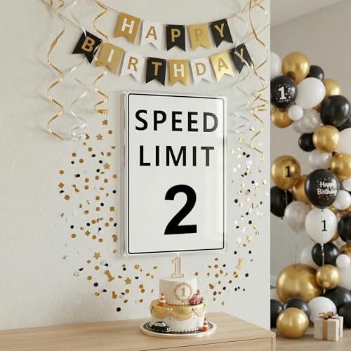 Speed Limit 2 Race Car Birthday Sign - Acrylic Wall Art Decor