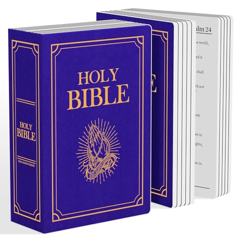 Katatdes Bible Pillow with Book Design - Soft Plush Decorative Cushion for Home & Gifts (Purple)