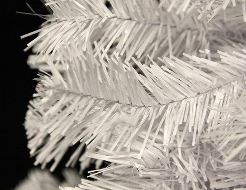 4-Foot White PVC Artificial Christmas Tree with Hinged Branches