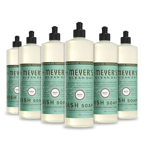 Mrs. Meyer's Clean Day Basil Liquid Dish Soap - 16 oz, Pack of 6