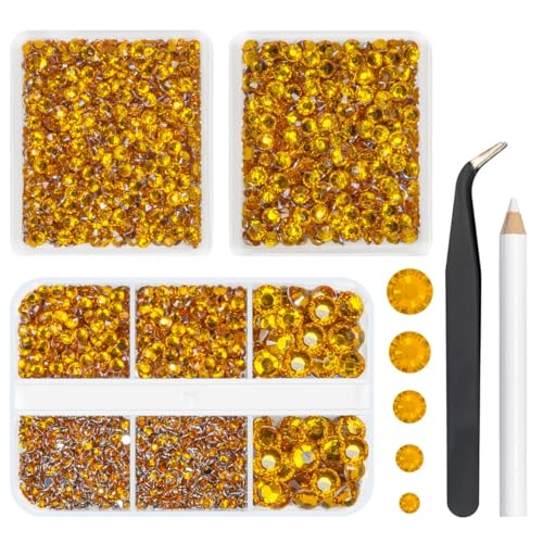 Orange Resin Rhinestones 5070pcs Flatback Crystal Gems for Crafts Tumblers