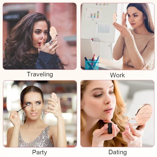 QONCV Friendship Compact Makeup Mirror Butterfly Gift for Best Friends