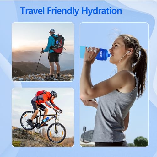 PZLife 24oz BPA-Free Bike Water Bottle with Pull Top Lid