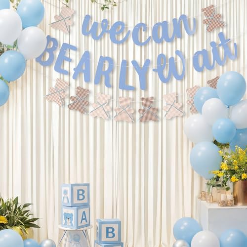 We Can Bearly Wait Teddy Bear Baby Shower Banner and Garland Set