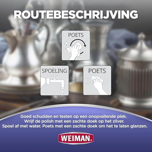 Weiman Silver Polish & Cleaner 3-in-1 - Anti-Tarnish Formula, Pack of 6