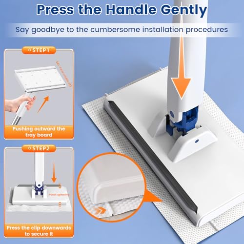 New Mini Disposable Dust Mop with 10 Reusable Cloths No-Touch Dirty