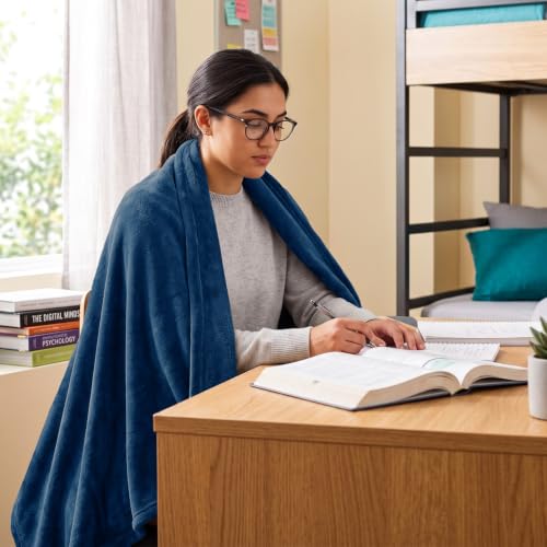Utopia Bedding Twin XL Fleece Blanket - Navy (90x76 Inch)