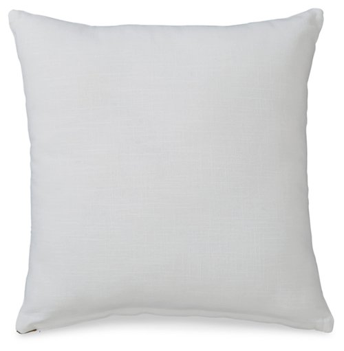 Signature Design by Ashley Longsum Contemporary Square Cotton Pillow with Embroidered Design, 20" x 20", White & Black