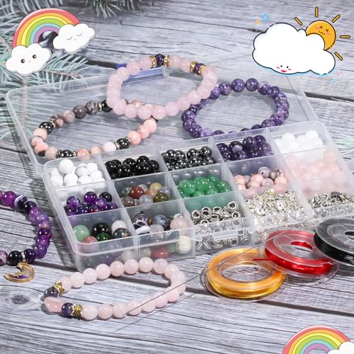 6mm Black Lava Natural Gemstone Beads for Jewelry Making - 60-62pcs