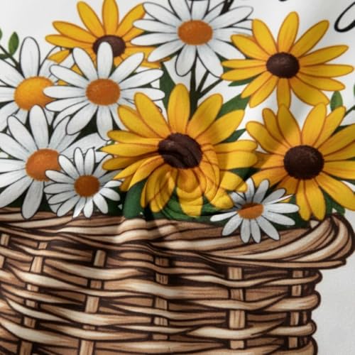Yellow Daisy Pillow Covers 18x18 Inch Set of 4 Velvet Home Decor Spring Summer