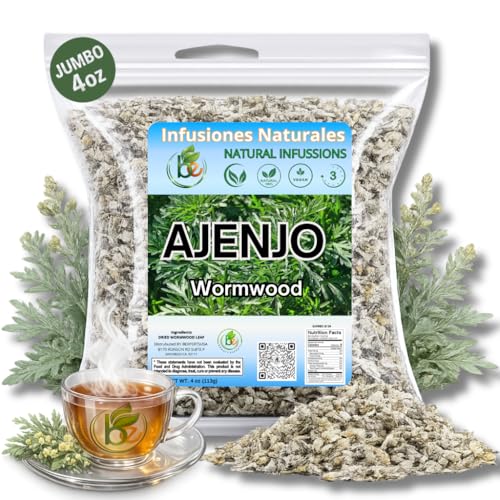 Ajenjo Herbal Tea - 4 oz Loose Leaf Wormwood - 100% Natural & Vegan