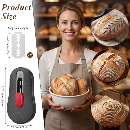 Magnetic Dough Scoring Tool for Sourdough Baking with 25 Blades
